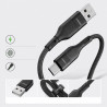Kabel USB-A do USB-C PD 100W 5A 1,2 m czarny