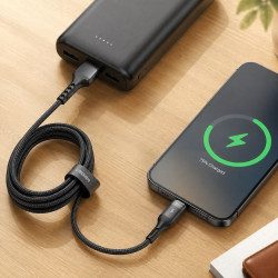Kabel USB-A do USB-C PD 100W 5A 1,2 m czarny