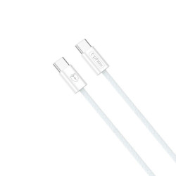 Kabel PD Power Delivery USB-C - USB-C 60W 3A CC15 2m przewód wspierający szybkie ładowanie biały