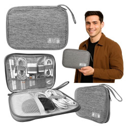 Organizer na kable saszetka podróżna etui torba do akcesoriów elektronicznych 24x17cm