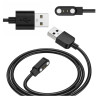 Ładowarka kabel magnetyczny do smartwatch 2 PIN 2,5mm 55cm N+/S- czarna
