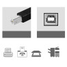 Kabel USB-A - USB-B 4m czarny - bardzo długi