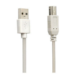 Kabel USB-A - USB-B 3m szary - długi do drukarki