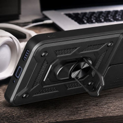 Etui pancerne CamShield Ring na telefon Vivo V70 FE 5G czarne
