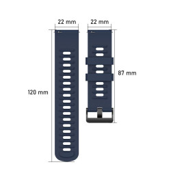 Pasek Silikonowy / Opaska do smartwatch Xiaomi Watch S1 / S1 Active / S1 Pro / Sport / Color / Mi Watch granatowy