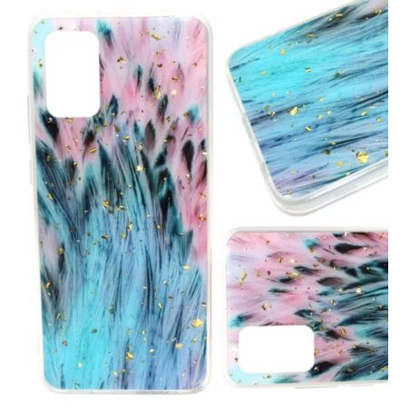 Etui Gold Glam do Samsung A02s A025 peacock