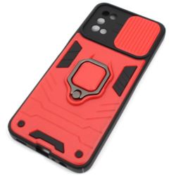 Etui PANCERNE RING LENS do Samsung A03s czerwone