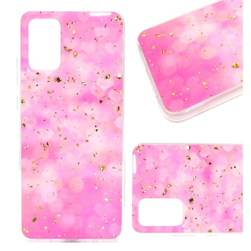 Etui Gold Glam do telefonu Samsung Galaxy A02s A025 pink