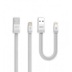 Kabel PC Remax TENGY 2 x Lightning - USB 1m / 16cm przewód biały