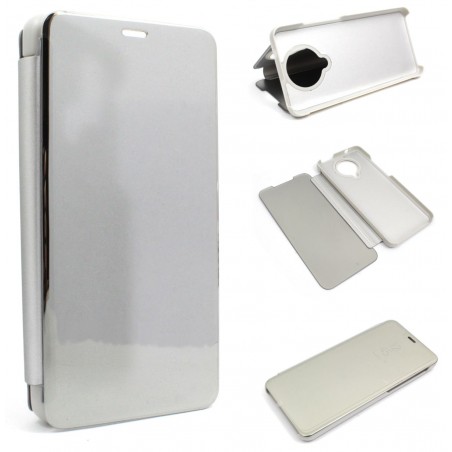 Etui Flip Clear VIEW na telefon Xiaomi POCO F2 Pro srebrne