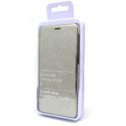 Etui Flip Clear VIEW na telefon Xiaomi POCO F2 Pro srebrne