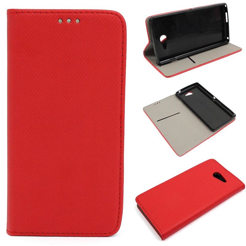 Etui Smart Magnet na telefon Sony Xperia M2 D2303 czerwone