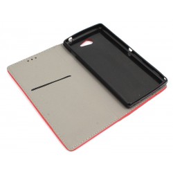 Etui Smart Magnet na telefon Sony Xperia M2 D2303 czerwone