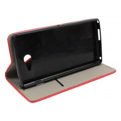Etui Smart Magnet na telefon Sony Xperia M2 D2303 czerwone