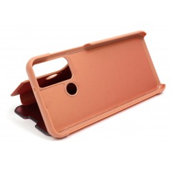 Etui Flip Clear VIEW na telefon Huawei Y6p MED-L49 różowe