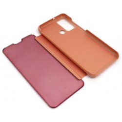 Etui Flip Clear VIEW na telefon Huawei Y6p MED-L49 różowe