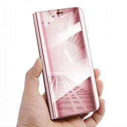 Etui Flip Clear VIEW na telefon Huawei Y6p MED-L49 różowe