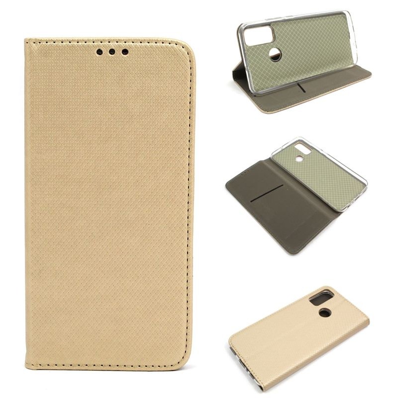 Etui Smart Magnet na telefon Huawei P Smart 2020 POT-LX1A złote