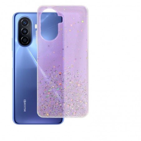 Etui GLITTER Case na telefon OPPO A57s / A57 4G 5G / A57e / A77 5G fioletowe