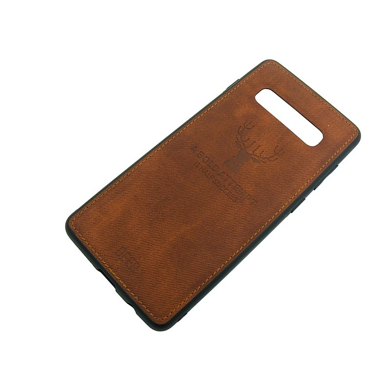 Etui DEER CASE na telefon Samsung Galaxy S10+ G975 brązowe